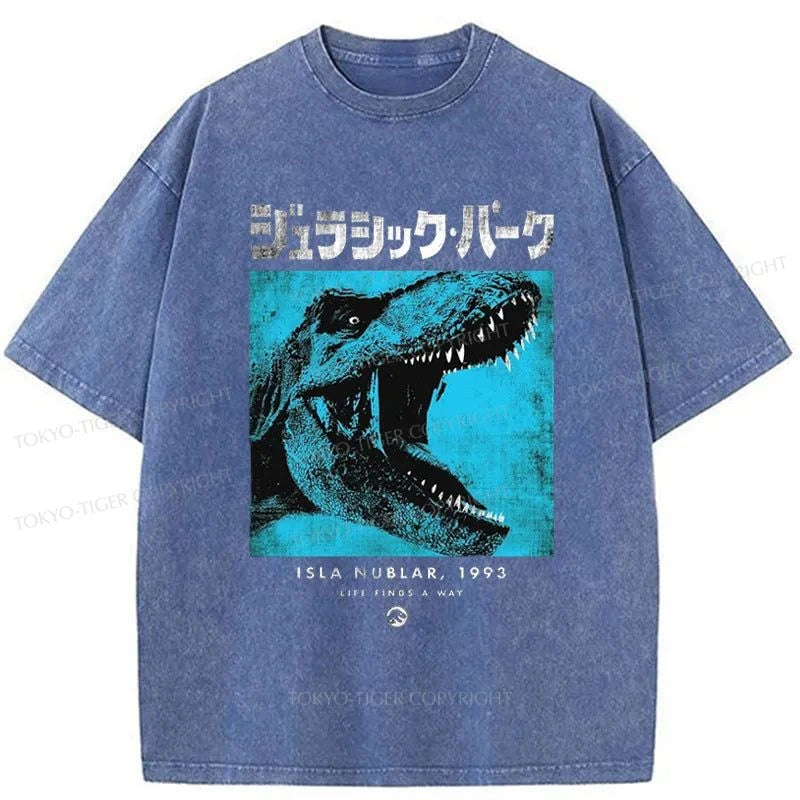 Tokyo-Tiger Jurassic Park T-Rex Japanese Washed T-Shirt