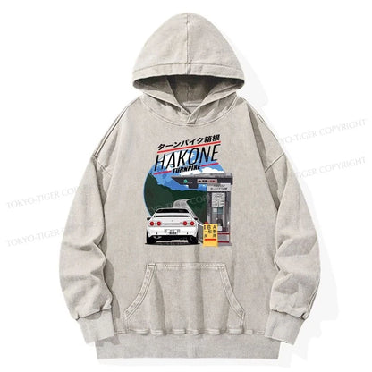 Tokyo-Tiger Hakone Nissan Skyline R32 JDM Washed Hoodie