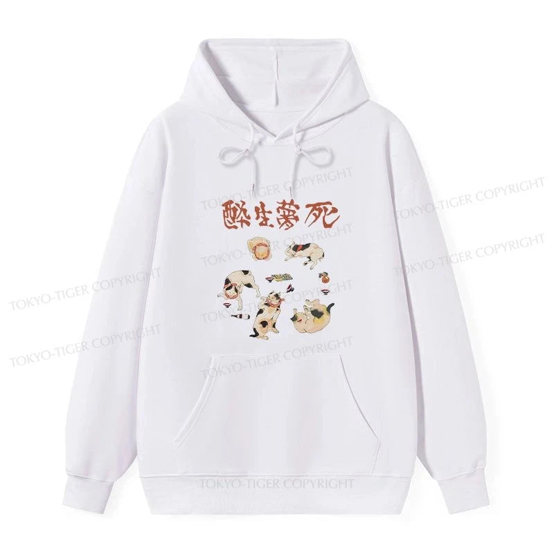 Tokyo-Tiger Drunken Cats Classic Hoodie