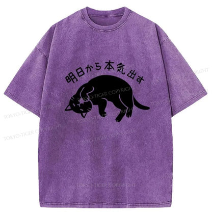 Tokyo-Tiger Start For Real Tomorrow Washed T-Shirt