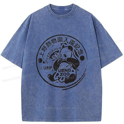 Tokyo-Tiger Ueno Zoo Panda Label Washed T-Shirt