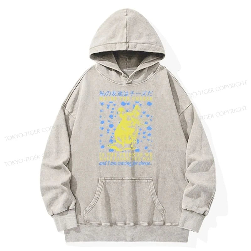 Tokyo-Tiger My Friend Is Cheese Washed Hoodie