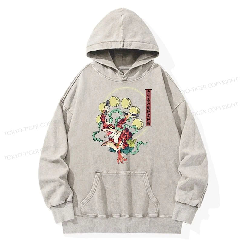 Tokyo-Tiger Frog Monster Japanese Washed Hoodie