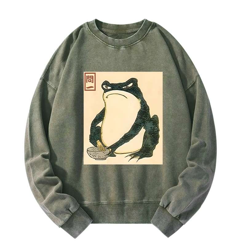 Tokyo-Tiger Matsumoto Hoji Japanese Frog Washed Sweatshirt