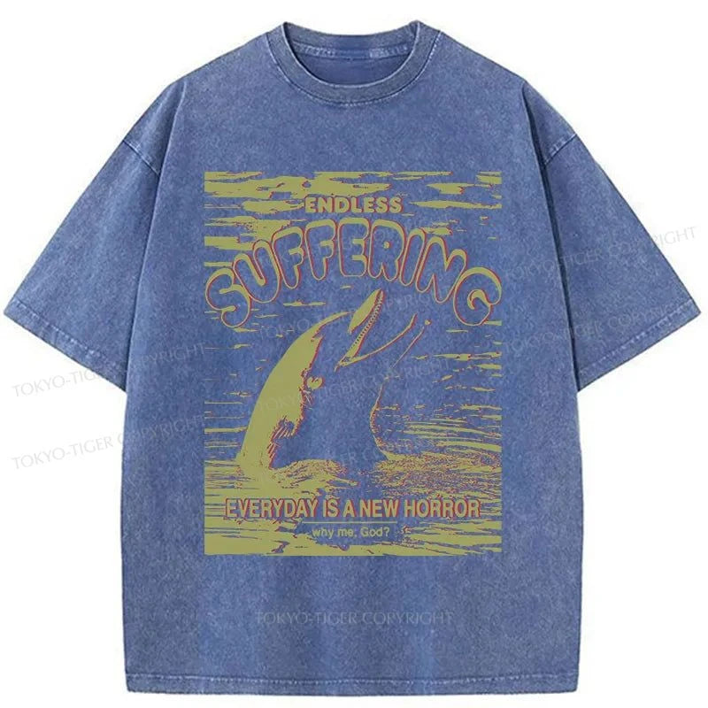 Tokyo-Tiger Frightened Dolphin Washed T-Shirt