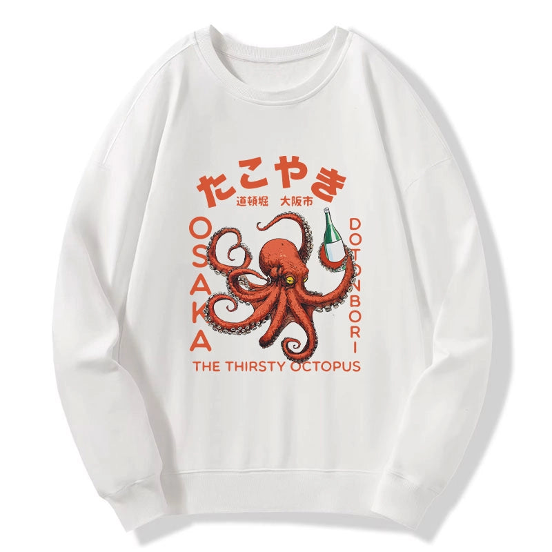 Tokyo-Tiger Octopus Drinks Soju Sweatshirt