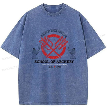 Tokyo-Tiger School Of Archery Japanese Washed T-Shirt