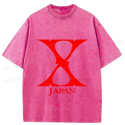 Tokyo-Tiger X-Japan Logo Washed T-Shirt