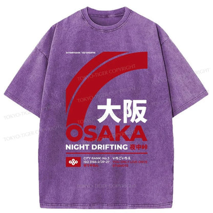 Tokyo-Tiger Osaka Night Japan Washed T-Shirt