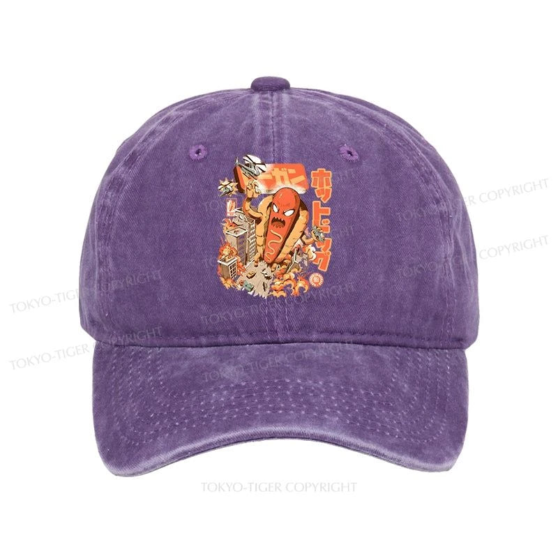 Tokyo-Tiger Great Hot Dog Kaiju Japanese Washed Cap