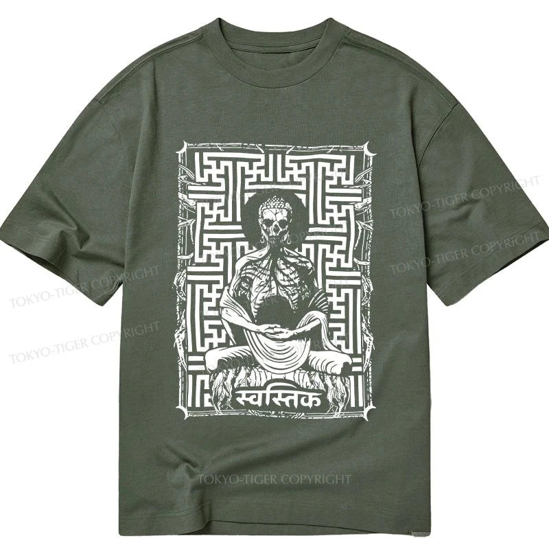 Tokyo-Tiger Sayagata Buddha Graphic Classic T-Shirt