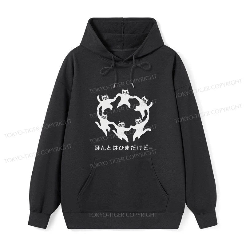 Tokyo-Tiger Leisure Cats Japanese Classic Hoodie