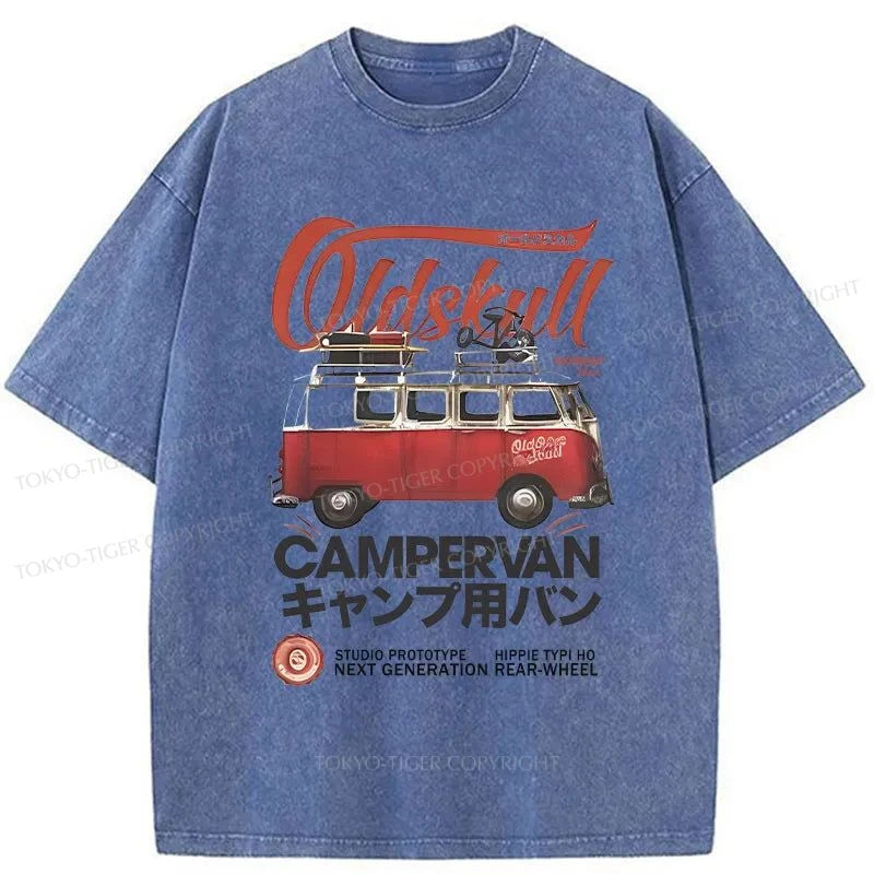 Tokyo-Tiger Campervan Vintage Washed T-Shirt