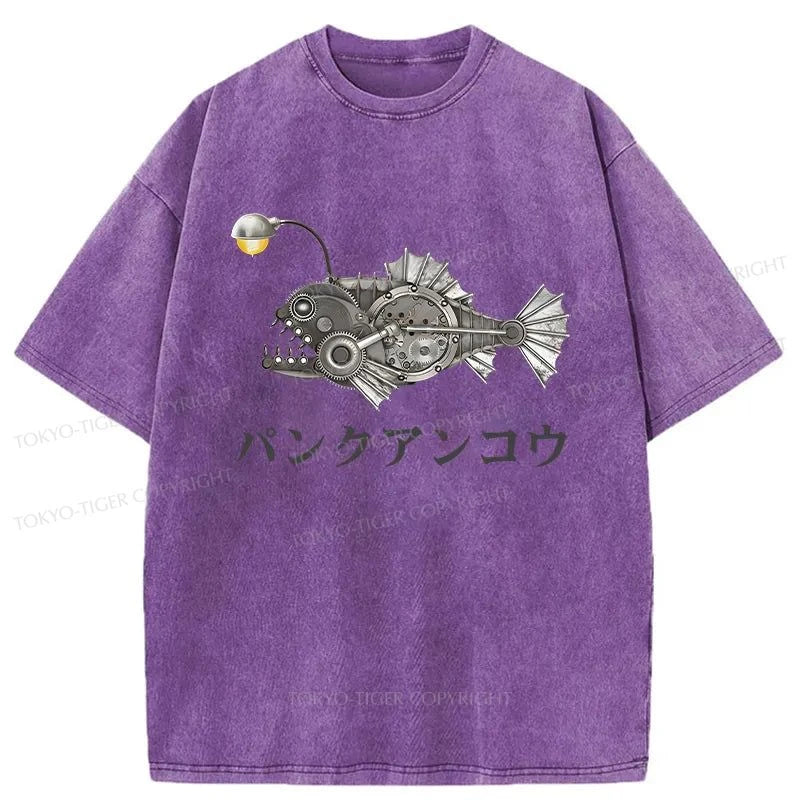 Tokyo-Tiger Anglerfish Japanese Washed T-Shirt