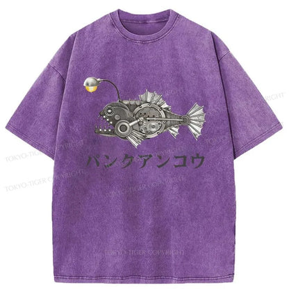 Tokyo-Tiger Anglerfish Japanese Washed T-Shirt