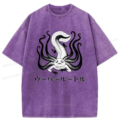 Tokyo-Tiger Terrifying Salamander Japanese Washed T-Shirt