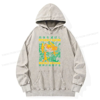 Tokyo-Tiger Physically Slaying Mentally Decaying Washed Hoodie