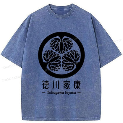 Tokyo-Tiger Tokugawa Ieyasu Kamon Family Washed T-Shirt