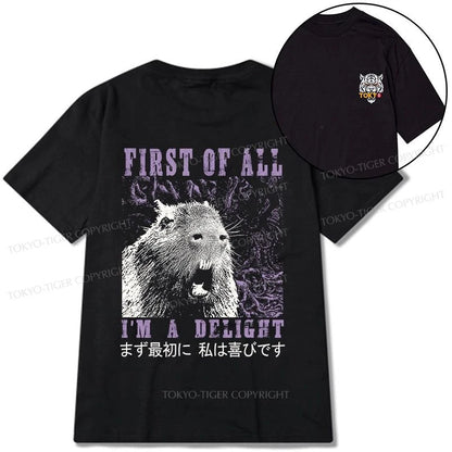 Tokyo-Tiger First Of All I'm A Delight Front Back Classic T-Shirt