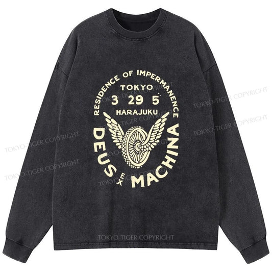 Tokyo-Tiger Deus Ex Machina Tokyo Washed Long Sleeve T-Shirt