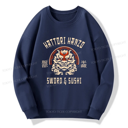 Tokyo-Tiger Hattori Hanzo Sword And Sushi Japanese Sweatshirt