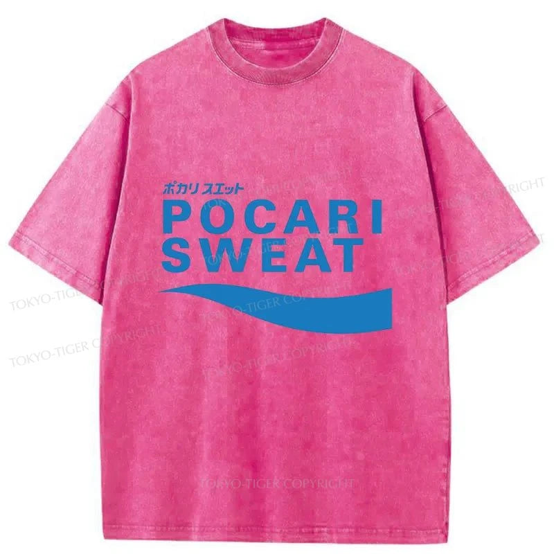 Tokyo-Tiger POCARI SWEAT Blue Washed T-Shirt