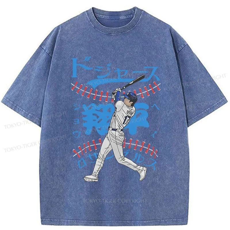 Tokyo-Tiger Japanese Shohei Ohtani Washed T-Shirt