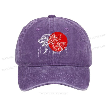 Tokyo-Tiger Monster Japanese Anime Washed Cap