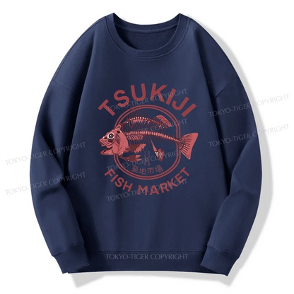 Tokyo-Tiger Tokyo Tsukiji Fish Market Vintage Japan Sweatshirt