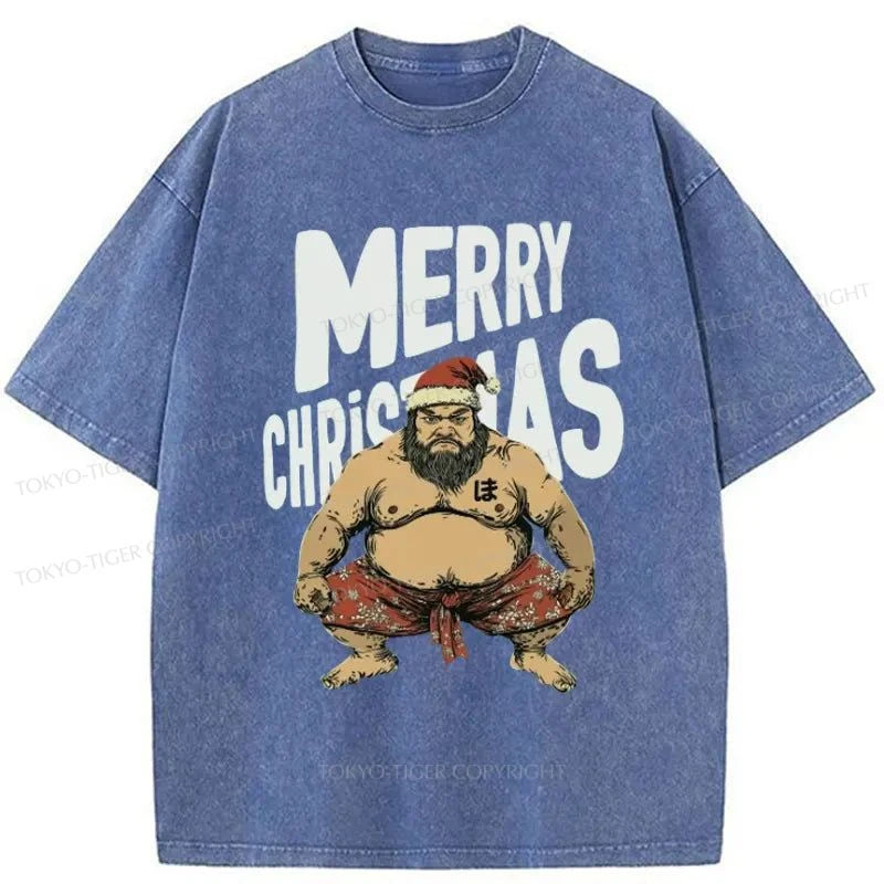 Tokyo-Tiger Christmas Sumo Washed T-Shirt