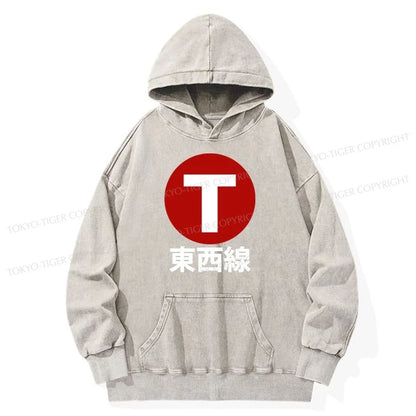 Tokyo-Tiger Tozai Line Kyoto Washed Hoodie