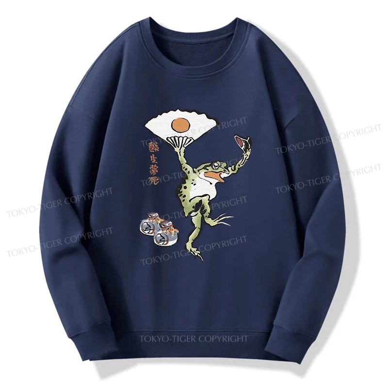 Tokyo-Tiger Dancing Frog Japanese Sweatshirt