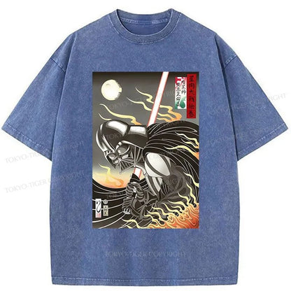 Tokyo-Tiger Star Wars Ukiyo-e Japanese Washed T-Shirt