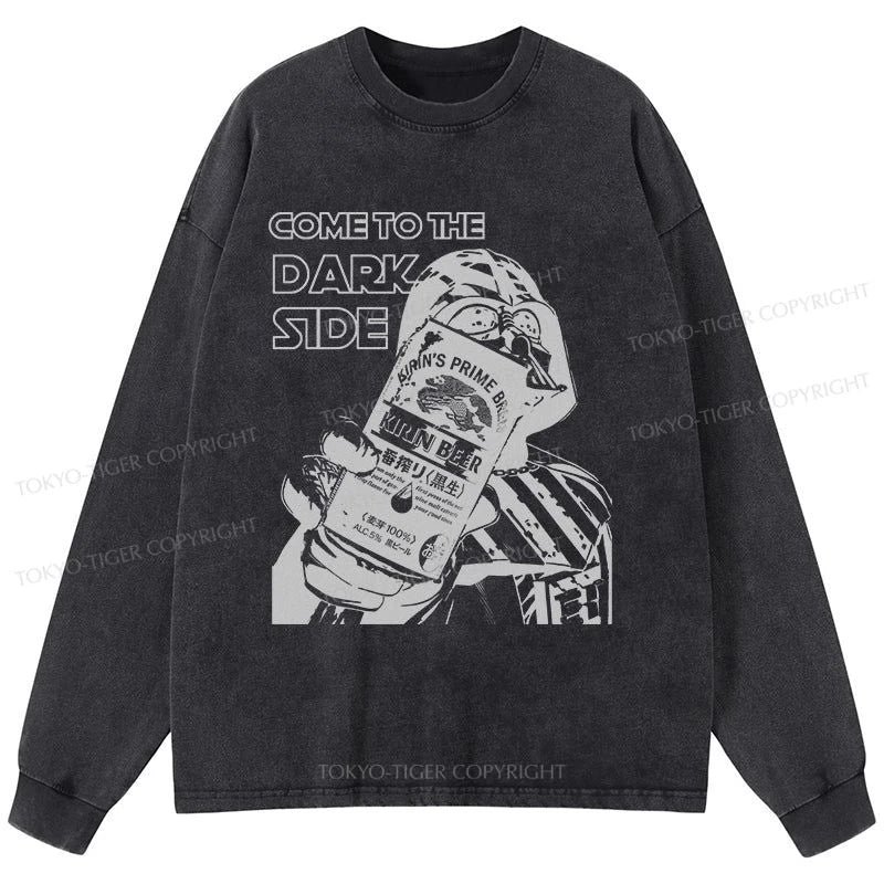 Tokyo-Tiger Kirin Beer Funny Japanese Washed Long Sleeve T-Shirt