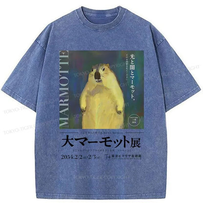 Tokyo-Tiger The Great Marmot Exhibition Washed T-Shirt