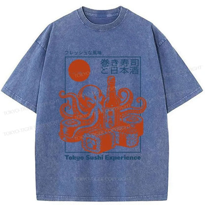 Tokyo-Tiger Tako And Wine Washed T-Shirt