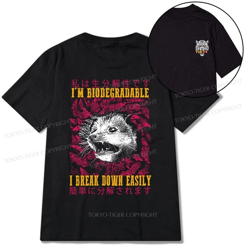 Tokyo-Tiger An Easily Breakable Opossum Front Back Classic T-Shirt