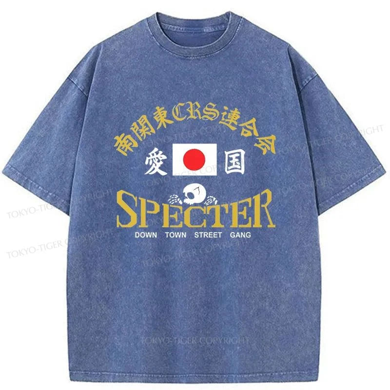 Tokyo-Tiger Specter Down Town Street Gang Washed T-Shirt