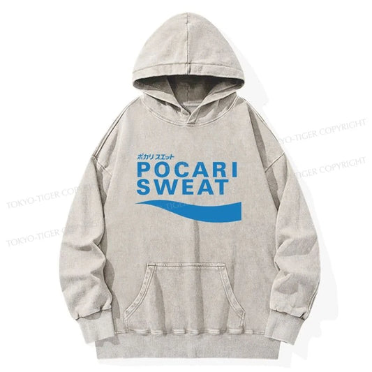 Tokyo-Tiger POCARI SWEAT Blue Washed Hoodie