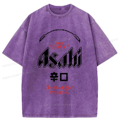 Tokyo-Tiger Asahi Beer Logo Washed T-Shirt