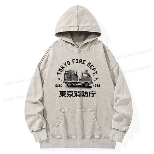 Tokyo-Tiger Tokyo Fire Dept Washed Hoodie