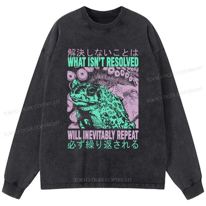 Tokyo-Tiger What Ist Resolved Forg Washed Long Sleeve T-Shirt