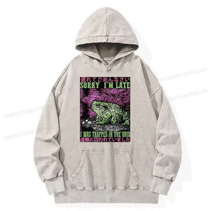 Tokyo-Tiger Frogs Trapped In The Void Washed Hoodie