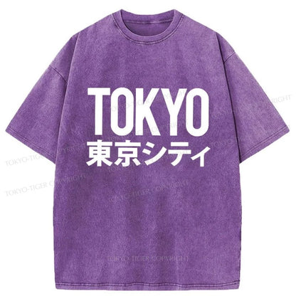 Tokyo-Tiger Tokyo City Washed T-Shirt