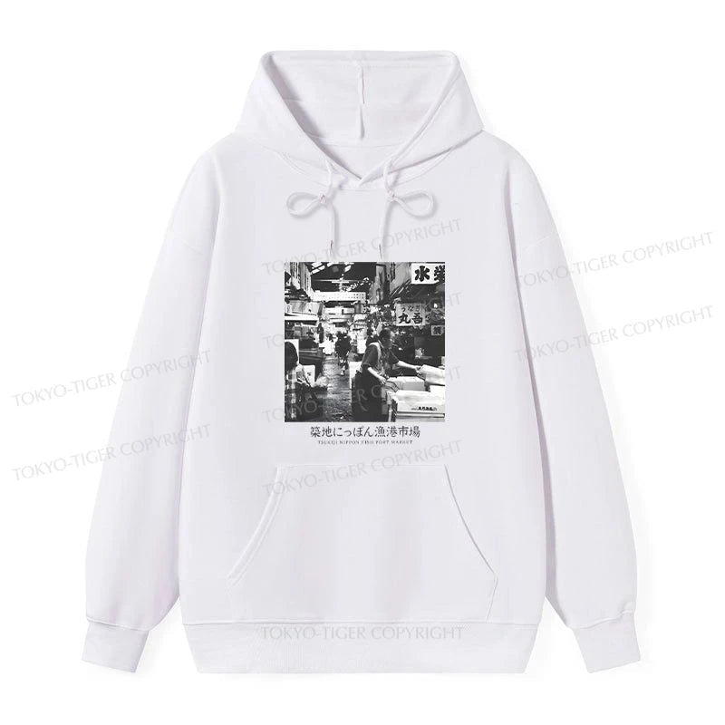 Tokyo-Tiger Tsukiji Fish Market Photo Classic Hoodie