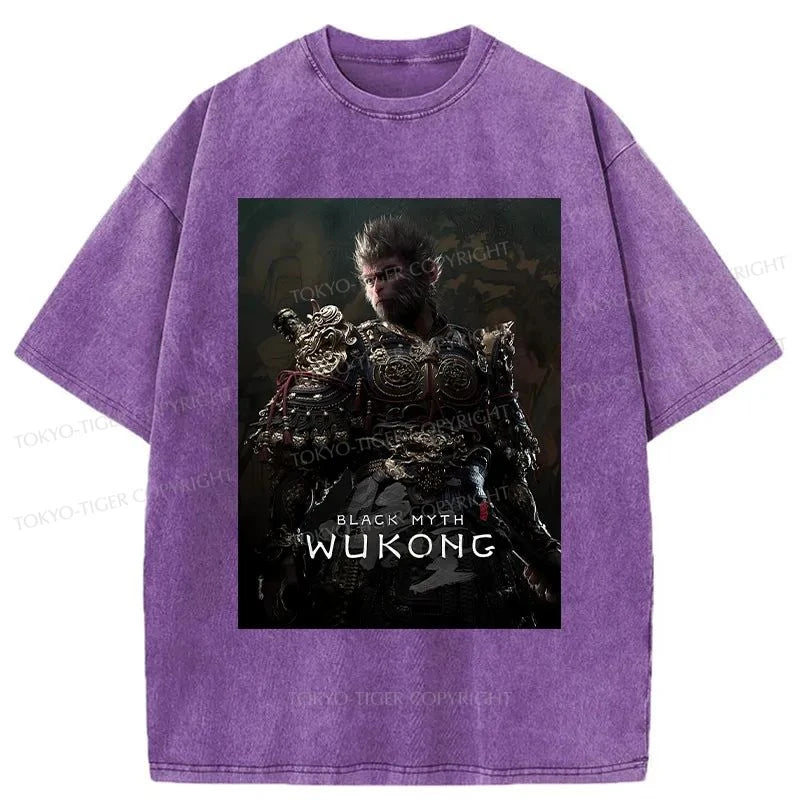 Tokyo-Tiger Black Myth Wukong Washed T-Shirt