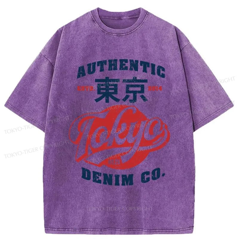 Tokyo-Tiger Retro Japan Tokyo Washed T-Shirt