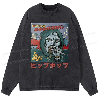 Tokyo-Tiger Mf Doom Japan Washed Long Sleeve T-Shirt