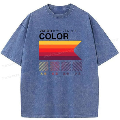 Tokyo-Tiger Vapor Color Palette Washed T-Shirt