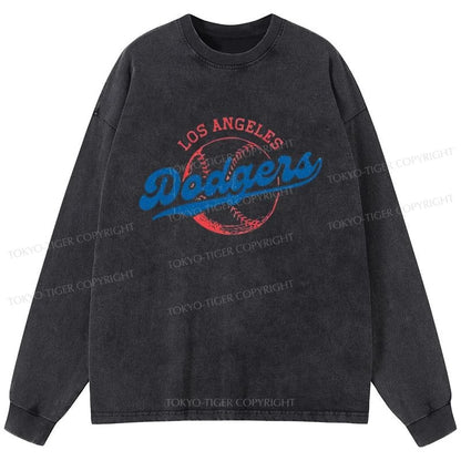 Tokyo-Tiger Ohtani 17-Retro-Dodgers Washed Long Sleeve T-Shirt